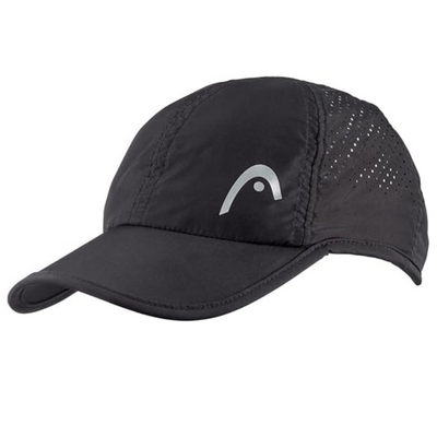 Head Pro Player Tennis Cap - Black with Silver Logo