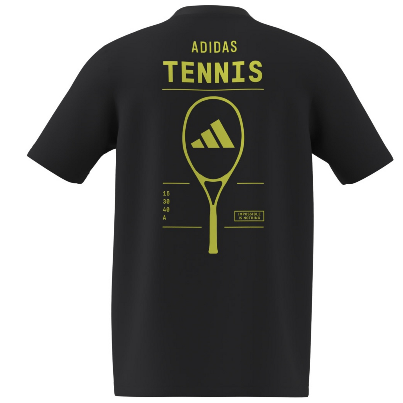 Adidas AEROREADY Tennis Graphic T-Shirt - Black / Lucid Lemon