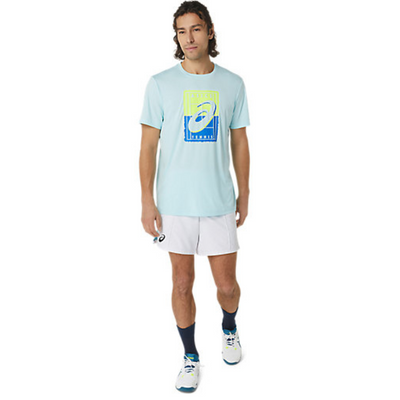 Asics Mens Court GS Graphic Tee - Aquamarine