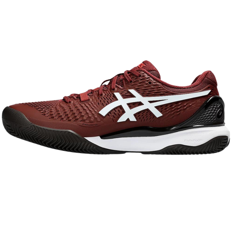 Asics Gel Resolution 9 Clay Tennis Shoes -  Antique Red/White
