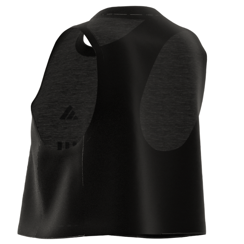 Adidas Train Essentials Train Cotton Cropped 3 Stripes Tank Top - Black/White