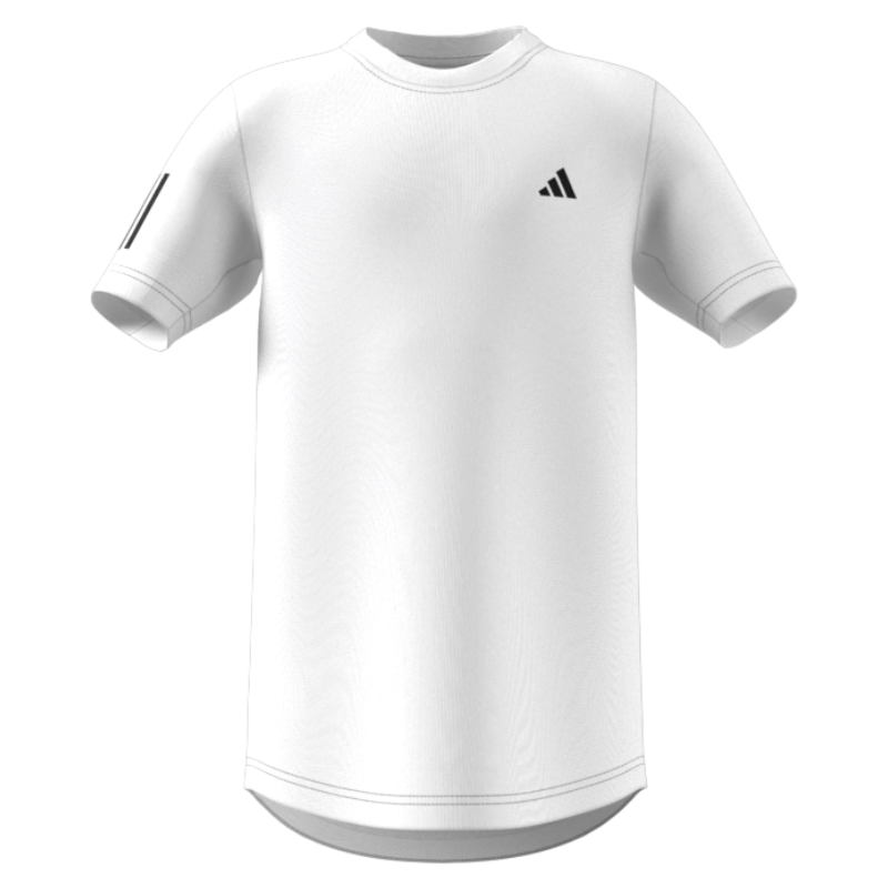 Adidas Club Tennis 3-Stripes Tennis T-Shirt - White/Black