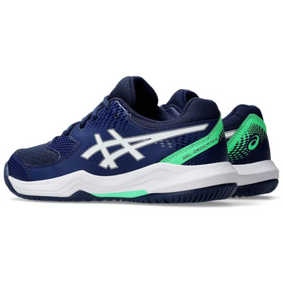 Asics Gel Dedicate 8 Grade School Kids Tennis Shoes - White/Blue Expense