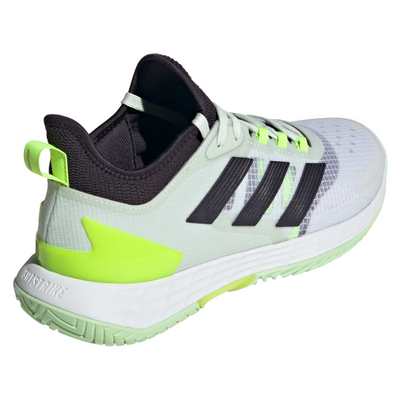 Adidas Adizero Ubersonic 4.1 Tennis Shoes - White/Black/Lucid Lemon