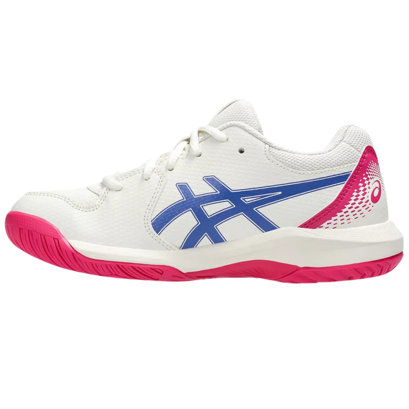 Asics Gel-Dedicate 8 Junior Tennis Shoes - Cream/Dark Cobalt