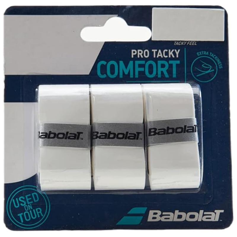Babolat Pro Team Tacky Overgrip 3 Pack - White