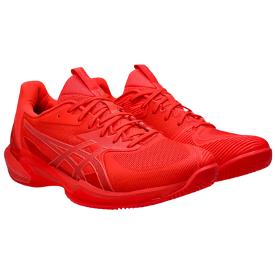 Asics Solution Speed FF 3 Clay Herringbone Mens Tennis Shoes - Flash Red/Blazing Coral