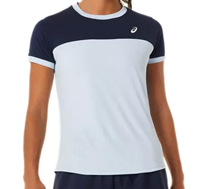 Asics Women Court SS Top - Soft Sky/Midnight