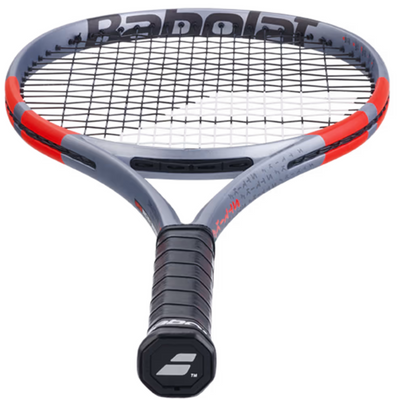 Babolat Pure Strike 16/19 Gen 4 Unstrung Tennis Racquet - Carbon Gray/Neon Red
