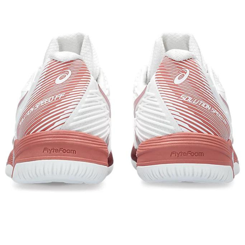 Asics Solution Speed FF 2 Womens Tennis Shoes - White/Light Garnet