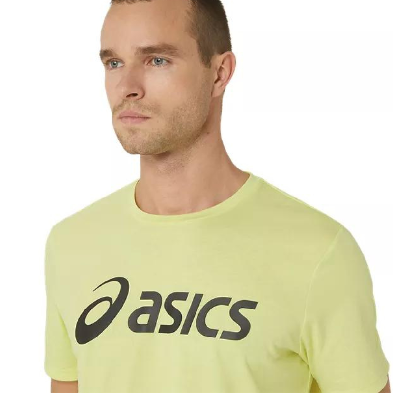 Asics Graphic Mens Tennis Tee - Glow Yellow