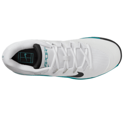 Nike Vapor 12 Mens Hard Court Tennis Shoes - White/Black Radiant Emerald