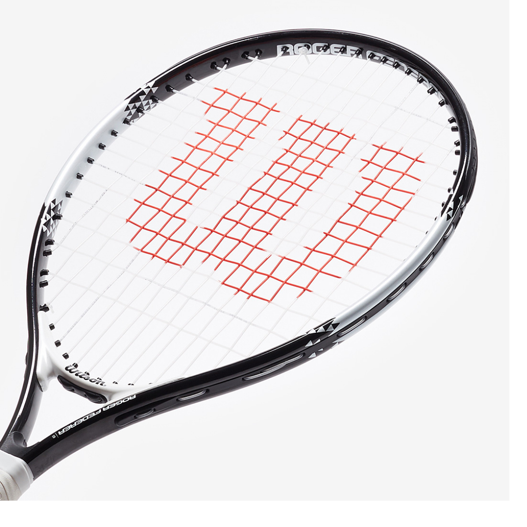 Wilson Roger Federer 19 Tennis Racquet - Black/White