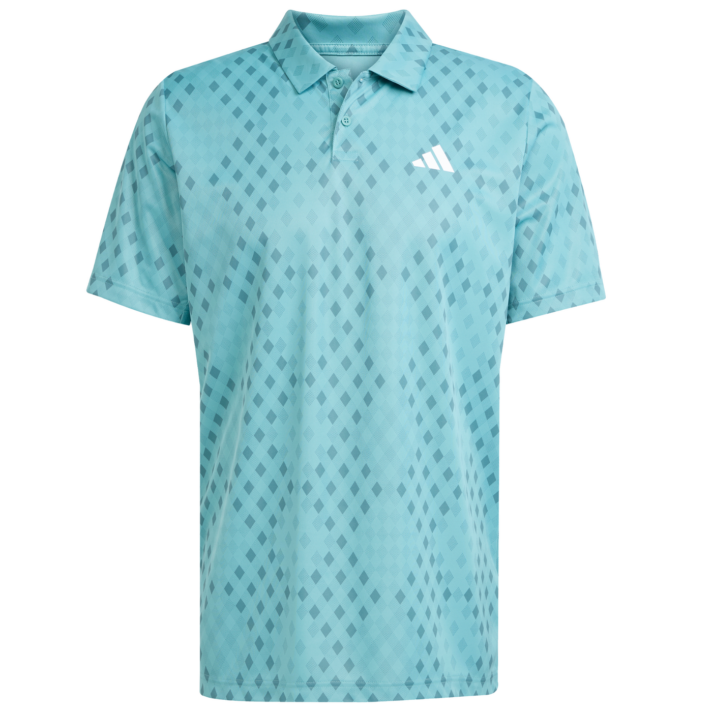 Adidas Club Tennis Climacool Graphic Mens Tennis Polo Shirt - Powder Teal/Preloved Teal