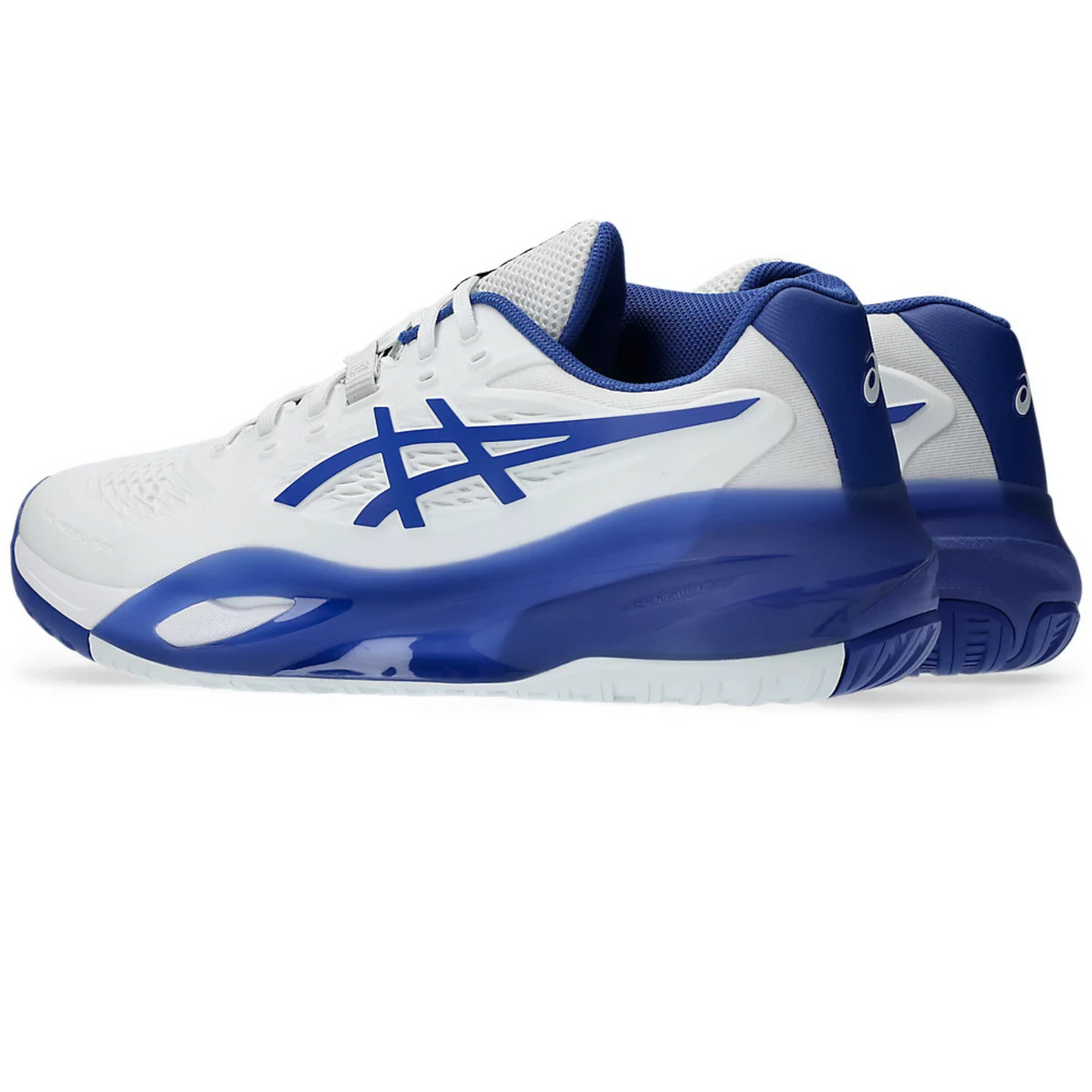 Asics Gel Resolution X Wide 2E Mens Tennis Shoes - White/Dark Cobalt