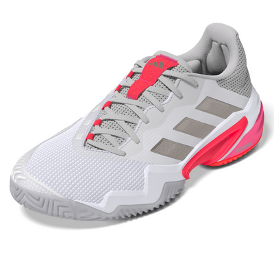 Adidas Barricade 13 Womens Tennis Shoes - Cloud White/Champagne Met. /Lucid Red