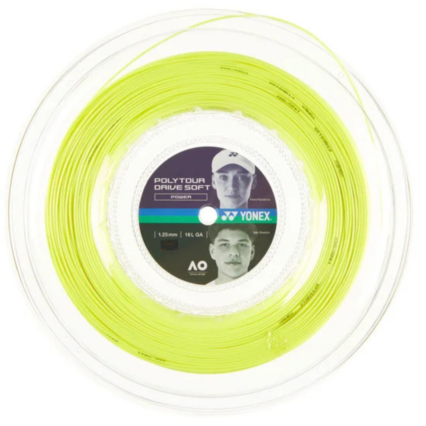 Yonex Poly Tour Drive Soft 125 Tennis String 1.25 200m Coil-Flash Yellow