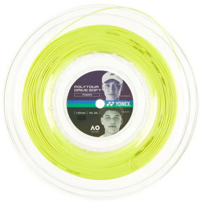 Yonex Poly Tour Drive Soft 125 Tennis String 1.25 200m Coil-Flash Yellow
