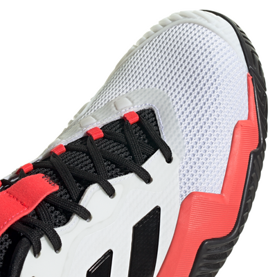 Adidas Barricade 13 Mens Tennis Shoes - Cloud White/Core Black/Lucid Red