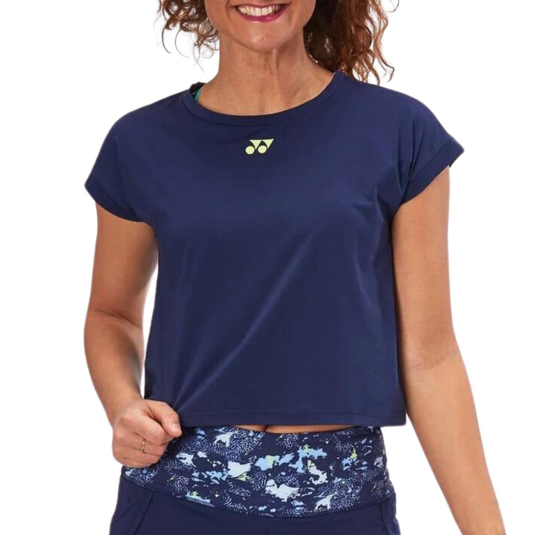 Yonex 2022 AO Tennis Womens Crew Neck Shirt - Navy Blue