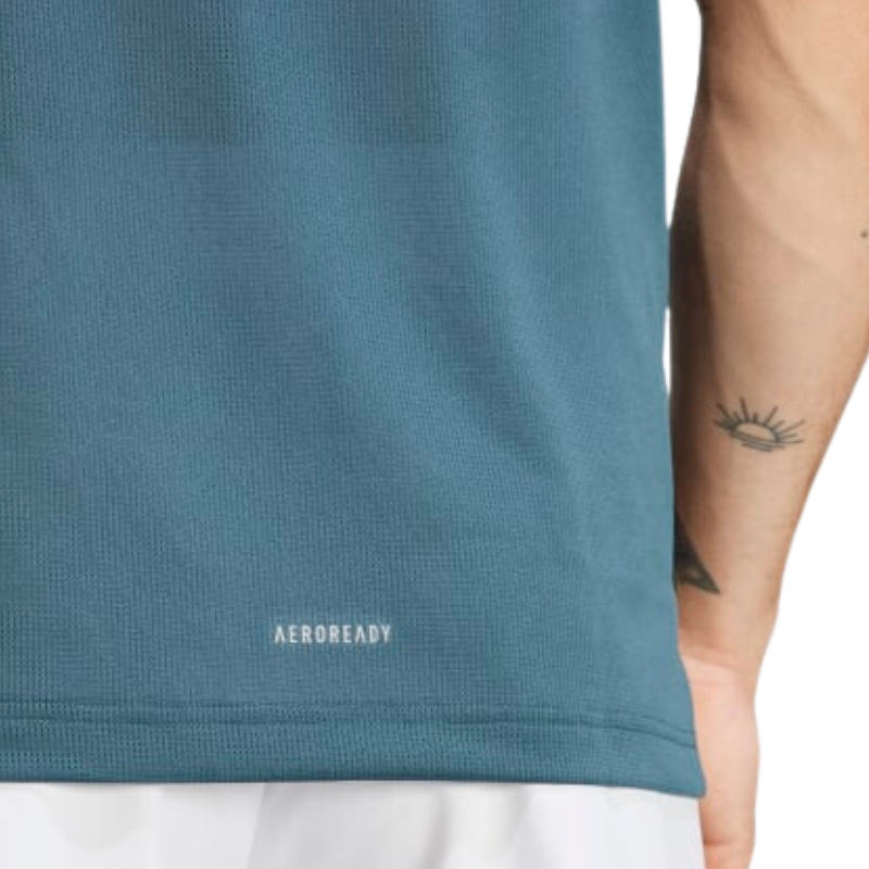 Adidas Hiit Graphic Slogan Men Training Tennis T-Shirt - Arctic Night