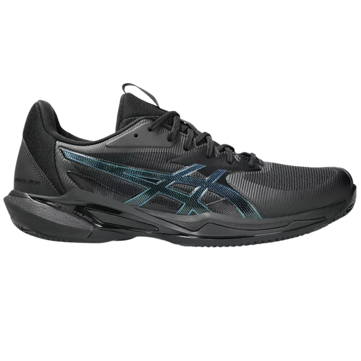Asics Solution Speed FF 3 Clay Night Energy Herringbone Mens Tennis Shoes – Black/Prism Blue