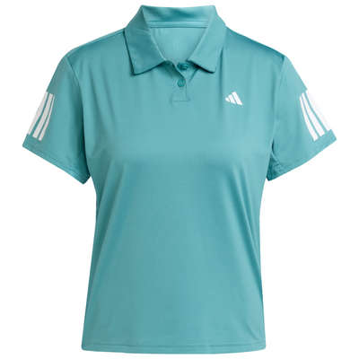 Adidas Club Tennis Climacool 3-Stripes Womens Tennis Polo Shirt - Powder Teal/Turquoise