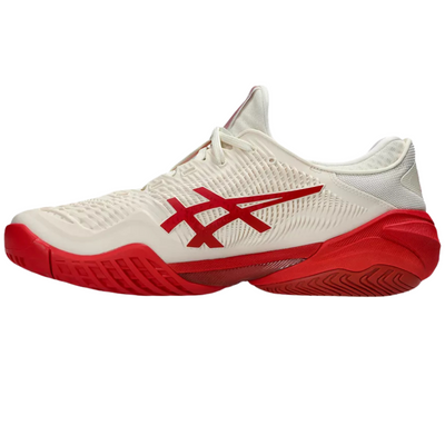 Asics Court FF Novak Mens Tennis Shoes – Cream/Classic Red