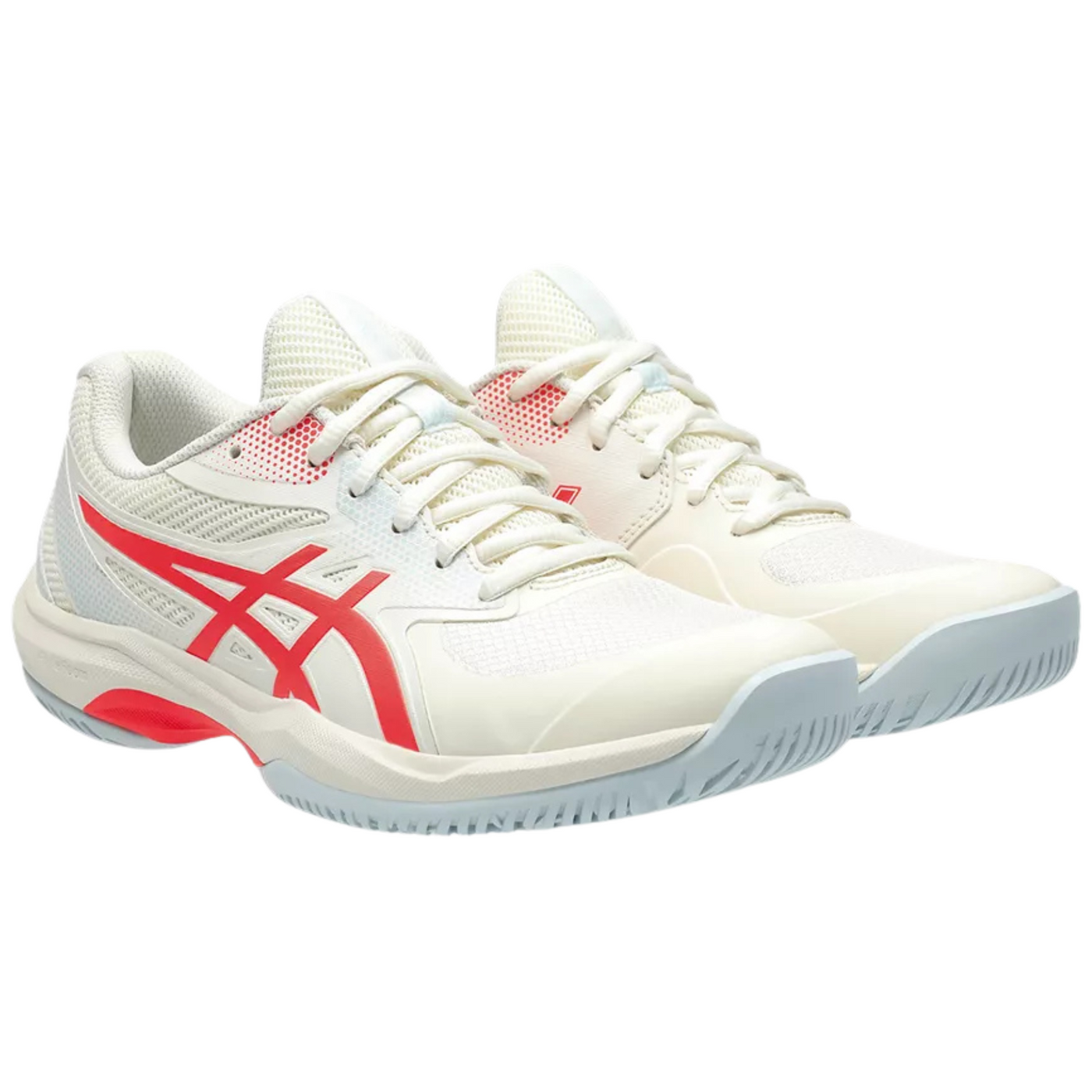 Asics Game FF Womens Pickleball Shoes - Cream/Flash Red