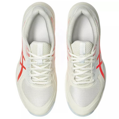 Asics Game FF Womens Pickleball Shoes - Cream/Flash Red