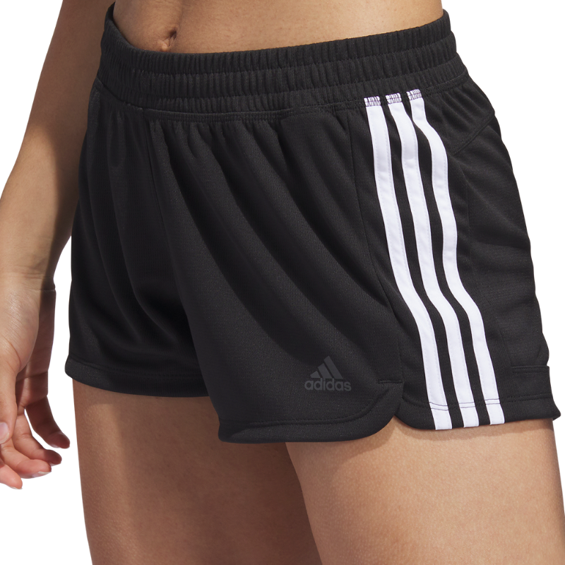 Adidas Pacer 3 Stripe Knit Short - Black/White