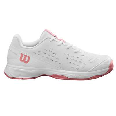 Wilson Rush Pro Jr L Tennis Shoes - White / White / Mauve Pink