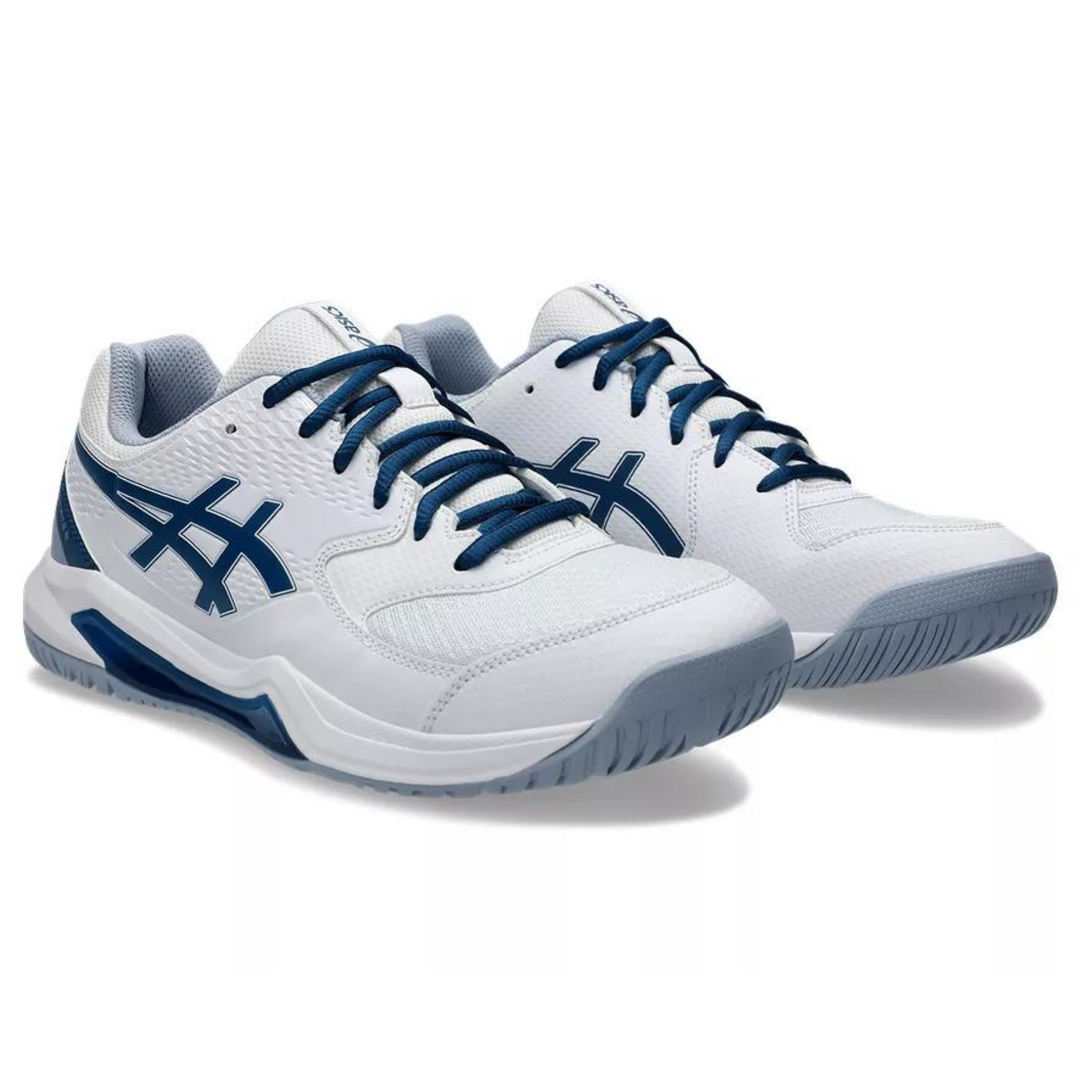 Asics Gel Dedicate Mens Tennis Shoes White/Mako Blue – TennisGear