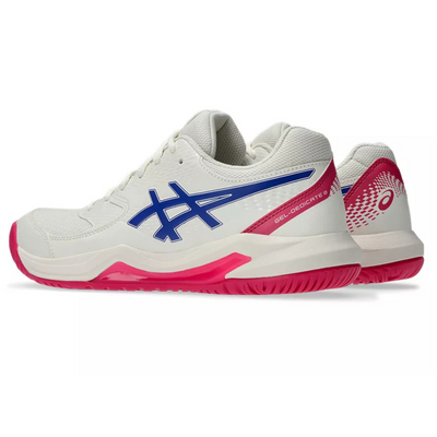 Asics Gel-Dedicate 8 Hard Court Womens Tennis Shoes – Cream/Dark Cobalt