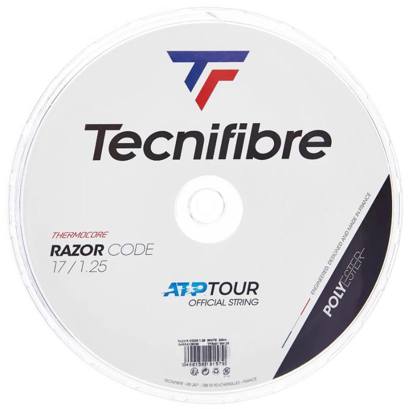 Tecnifibre Razor Code 1.25 200m Reel - White