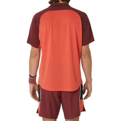 Asics Men Court Polo Shirt - Red Snapper