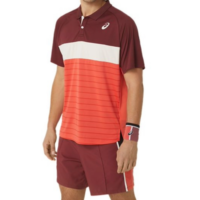 Asics Men Court Polo Shirt - Red Snapper