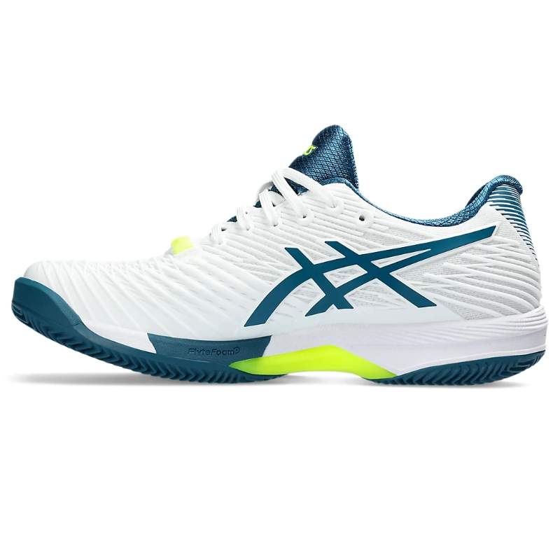 Asics Solution Speed FF 2 Clay Mens Tennis Shoes - White/Restful Teal