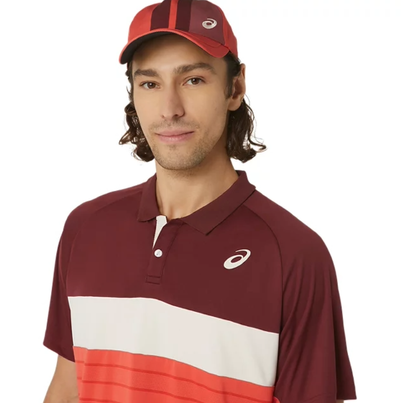 Asics Men Court Polo Shirt - Red Snapper