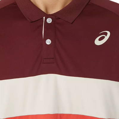 Asics Men Court Polo Shirt - Red Snapper