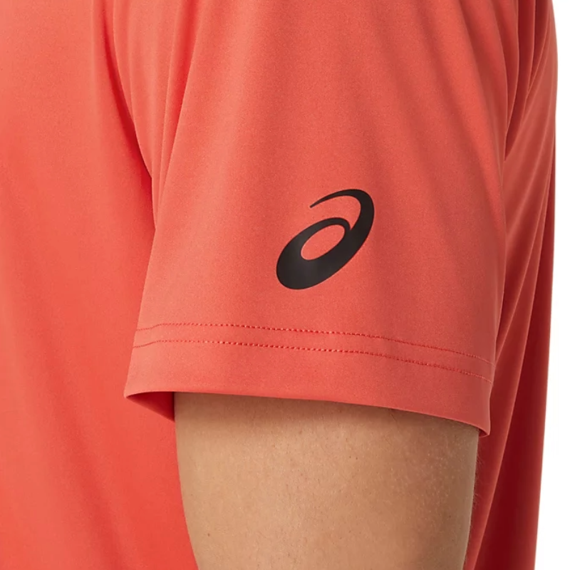 Asics Mens Court GS Graphic Tee - Red Snapper