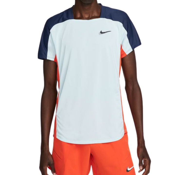 nike court dry color block top