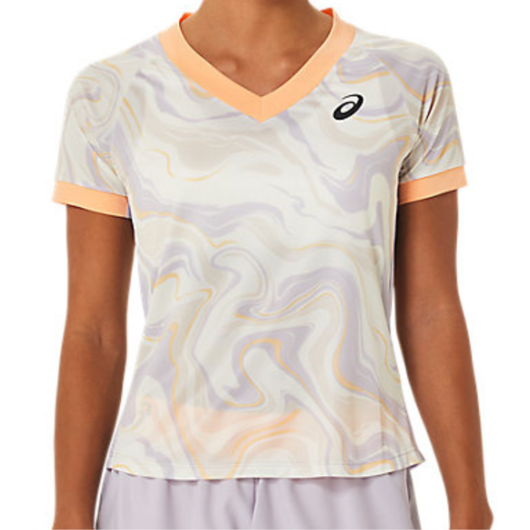 Asics Match Graphic Short Sleeved Women Top - Dusk Violet