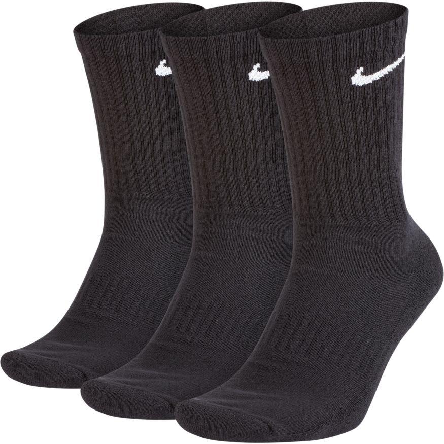 Nike Everyday Training Crew Socks Cushioned - White/Black (3 Pairs)