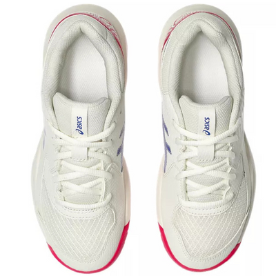 Asics Gel-Dedicate 8 Junior Tennis Shoes - Cream/Dark Cobalt