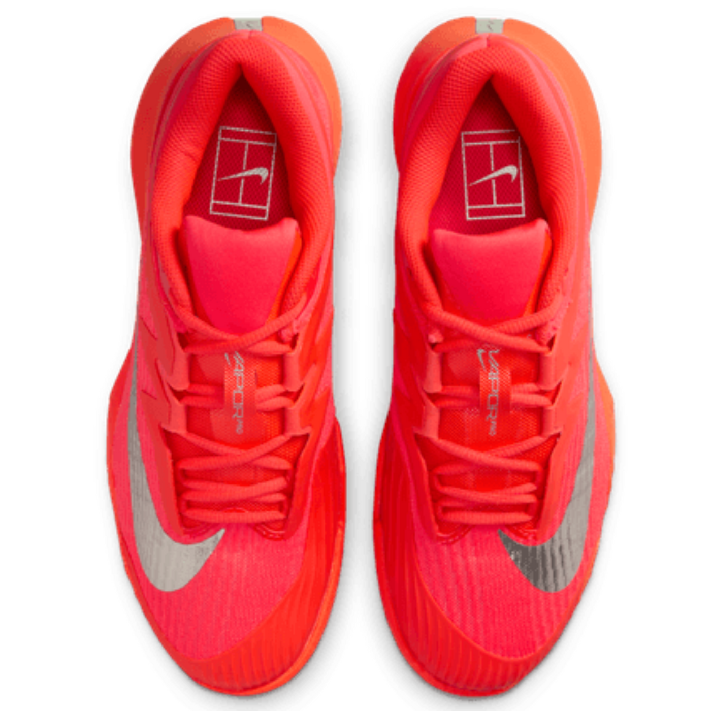 Nike Zoom Vapor Pro 3 Premium Womens Hard Court Tennis Shoes - Bright Crimson/Metallic Silver