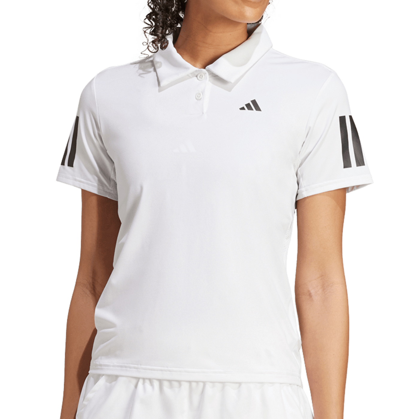 Adidas Club Tennis Climacool 3-Stripes Polo Womens Shirt - White