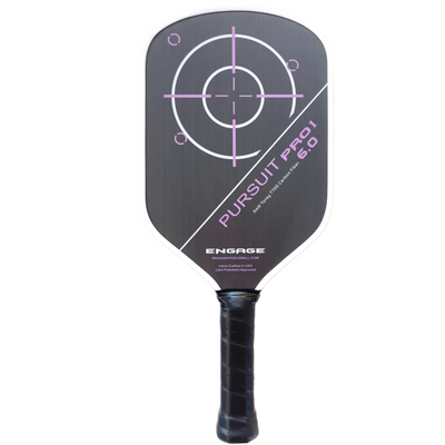 Engage Pursuit Pro 1 6.0 Elongated Power Series Raw T700 Carbon Fiber Pickleball Paddle