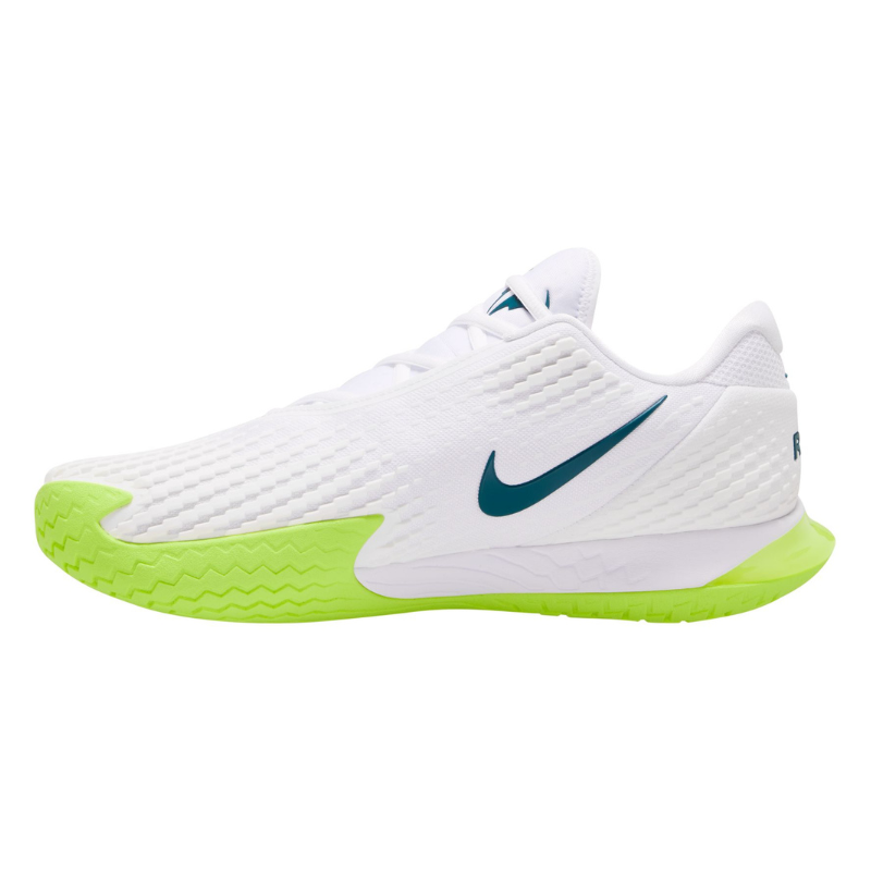 Nike Court Rafa Zoom Vapor Cage Men Hard Court Tennis Shoes White/Geode Teal-Volt