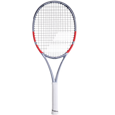 Babolat Pure Strike Team Gen 4 Unstrung Tennis Racquet - Carbon Gray/Neon Red